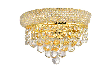 Primo 2 light Gold Wall Sconce Clear Royal Cut Crystal