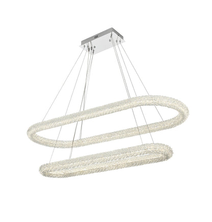 Bowen 51 inch Adjustable LED Chandelier in Chrome