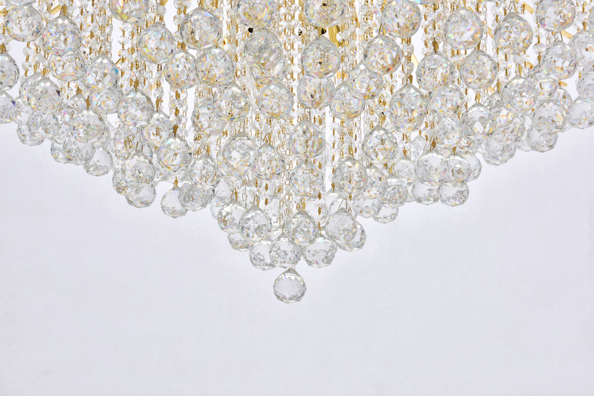 Toureg 20 light Gold Chandelier Clear Royal Cut Crystal
