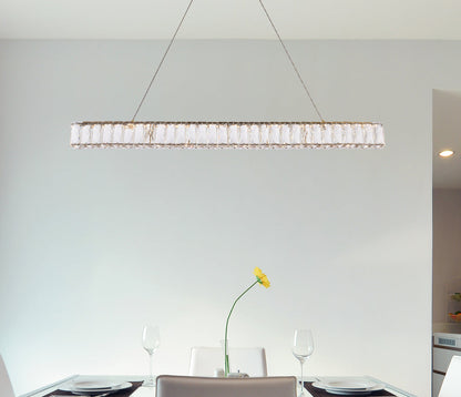 Monroe 38 inch LED linear pendant in gold