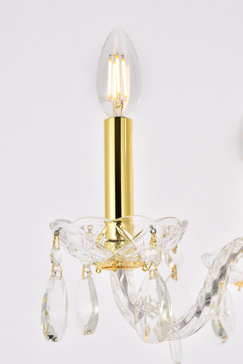 Princeton 4 light Gold Pendant Clear Royal Cut Crystal