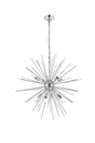 Timber 8 light Chrome Pendant