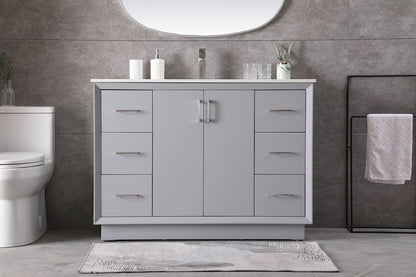 48 Inch SIngle Bathroom Vanity In Grey