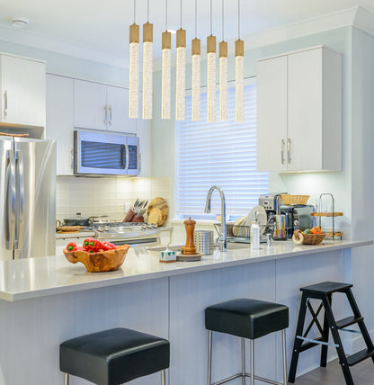 Weston 25 lights pendant in satin gold