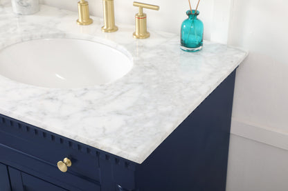 72 inch double bathroom vanity in Blue