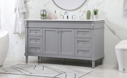 60 inch Single bathroom vanity in grey