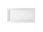 60x36 inch Single threshold shower tray right drain in glossy white
