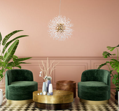 Solace 12 lights Gold pendant