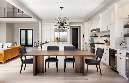 Timber 8 lights black pendant