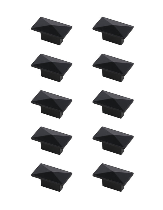 Perry 2" Matte Black Rectangle Knob Multipack (Set of 10)