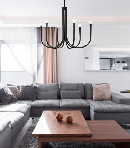 Layne 30 inch chandelier in Black