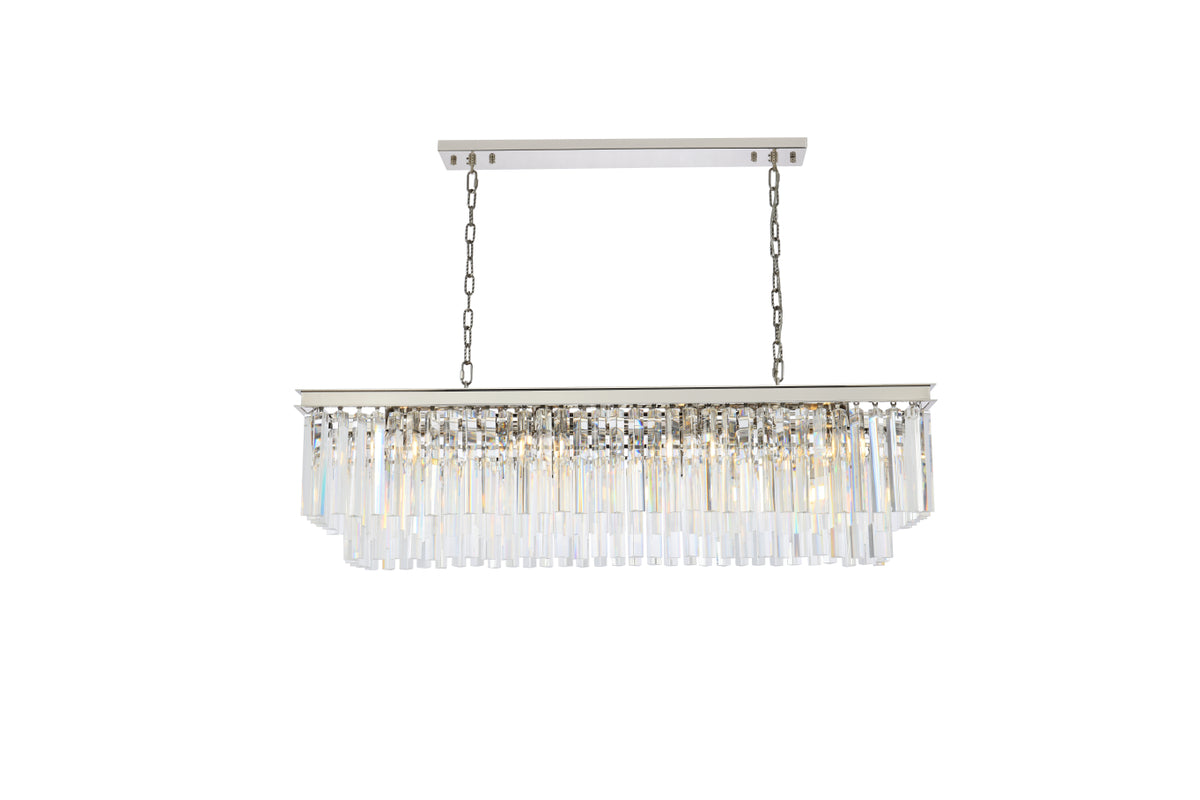 Sydney 12 light polished nickel Chandelier Clear Royal Cut Crystal
