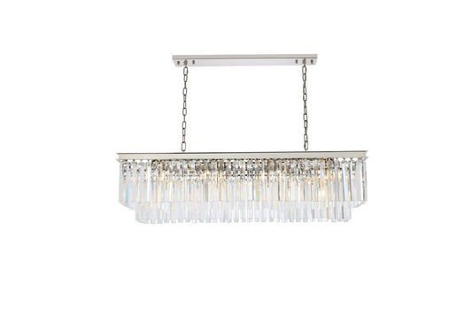 Sydney 12 light polished nickel Chandelier Clear Royal Cut Crystal