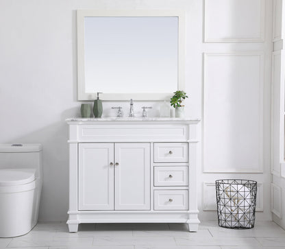 42 inch Single Bathroom Vanity set in White