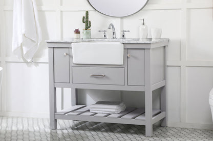 42 inch Single bathroom vanity in grey