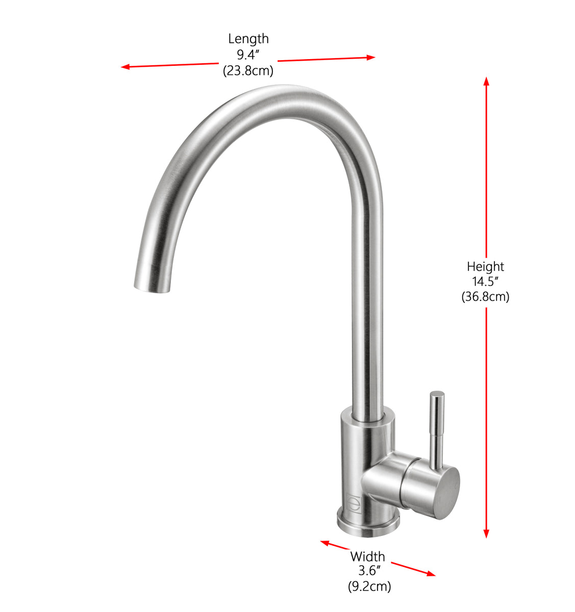 Finn Single Handle Kitchen Faucet in Brushed Nickel
