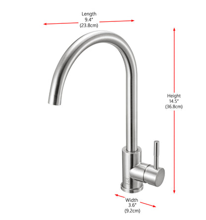 Finn Single Handle Kitchen Faucet in Brushed Nickel