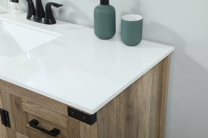 36 inch Single bathroom vanity in natural oak