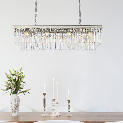 Sydney 12 light polished nickel Chandelier Clear Royal Cut Crystal