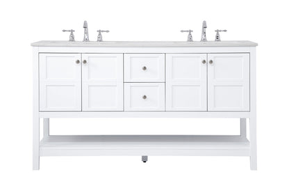 60 inch Single Bathroom Vanity in White