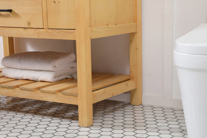 42 inch Single bathroom vanity in natural wood