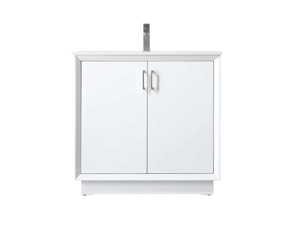 36 Inch SIngle Bathroom Vanity In White