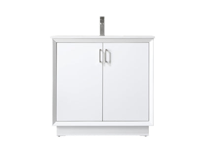 36 Inch SIngle Bathroom Vanity In White