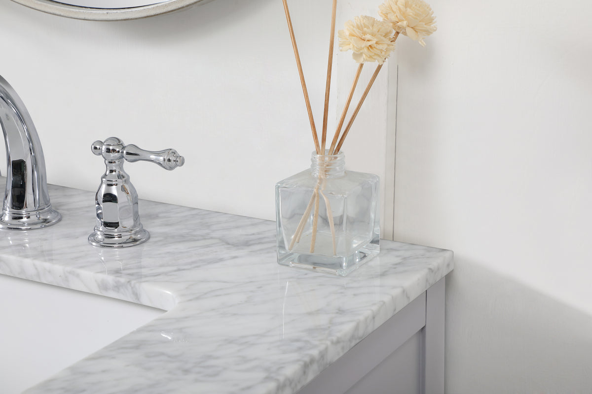 60 inch double bathroom vanity in grey