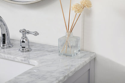 60 inch double bathroom vanity in grey