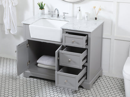 42 inch Single bathroom vanity in grey