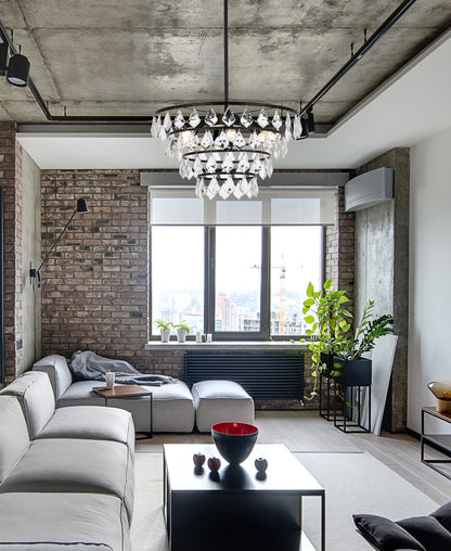 Ella 20 inch pendant in black