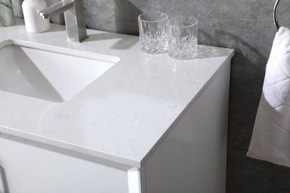 36 Inch SIngle Bathroom Vanity In White
