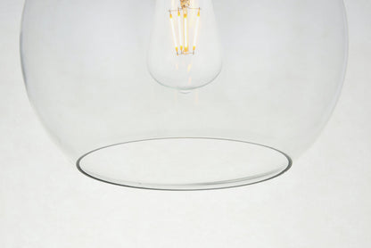 Baxter 1 Light Brass Flush Mount With Clear Glass