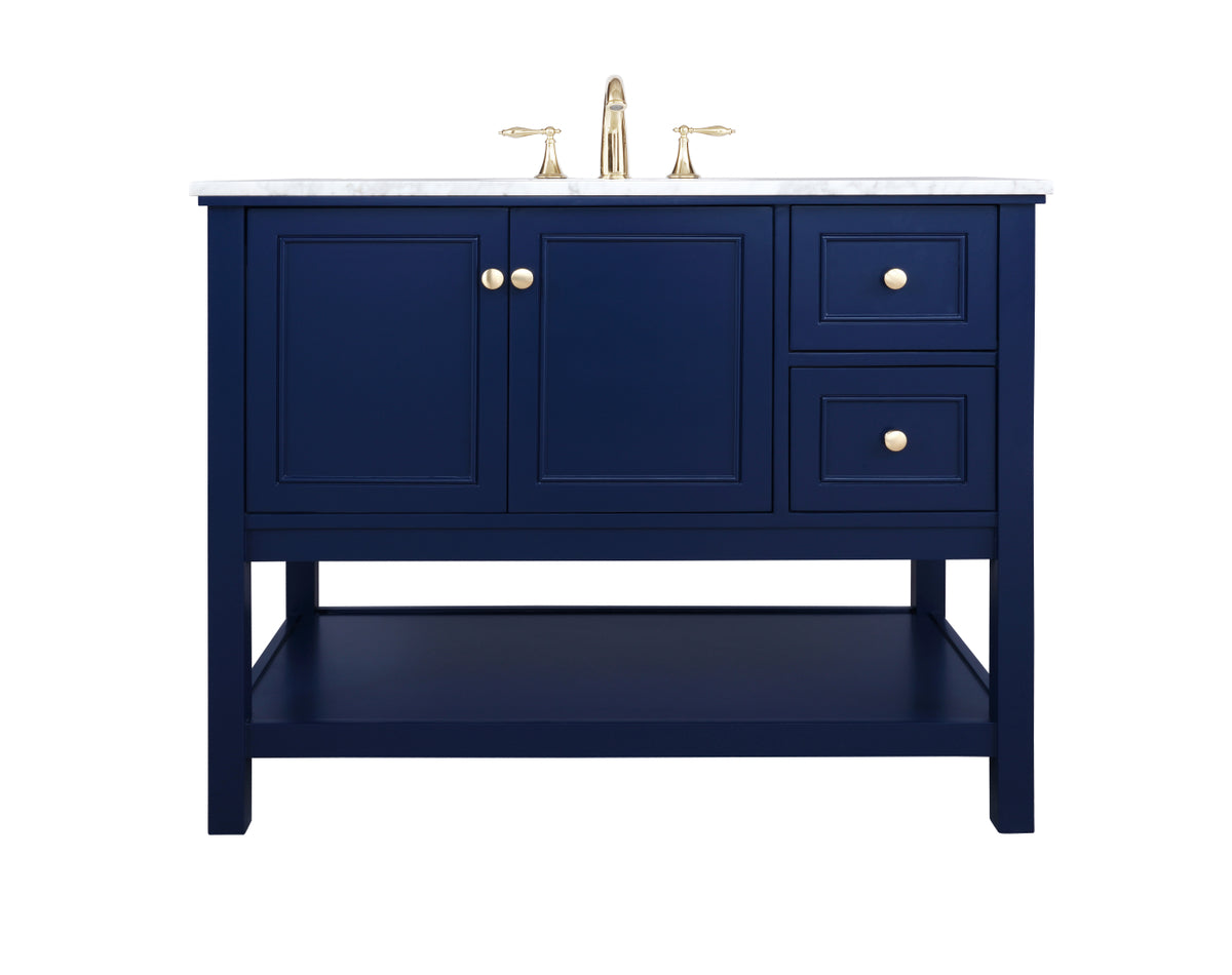 42 inch Single bathroom vanity in Blue