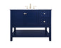 42 inch Single bathroom vanity in Blue