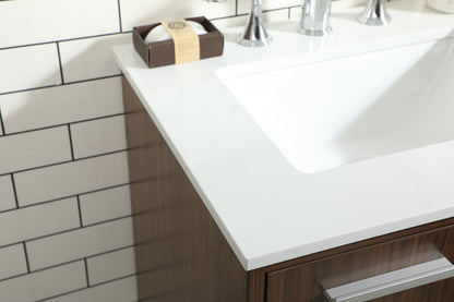 24 inch bathroom vanity in Walnut