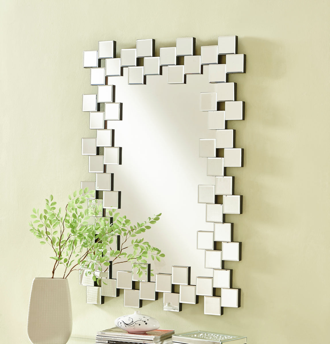 Sparkle 31.5 in. Contemporary Rectangle Mirror in Clear