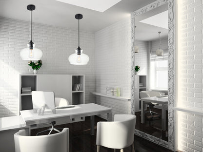 Destry 1 Light Black Pendant With Clear Glass