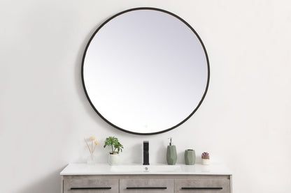 Pier 39 inch LED mirror with adjustable color temperature 3000K/4200K/6400K in black