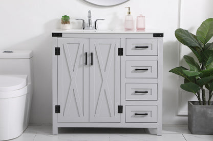 36 inch bathroom vanity in Grey