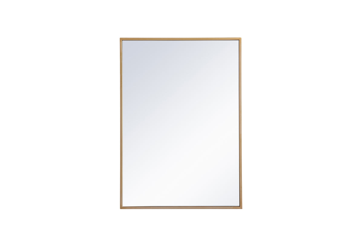 Metal mirror medicine cabinet 20 inch x 28 inch in Brass