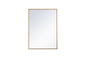 Metal mirror medicine cabinet 20 inch x 28 inch in Brass