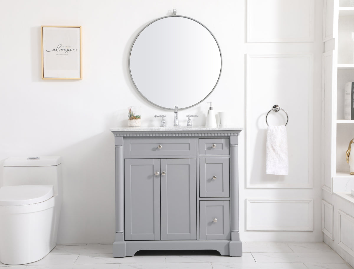 36 inch Single bathroom vanity in  Grey