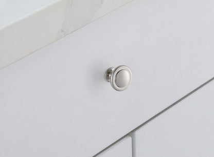 Logyn 1.3" Diameter Brushed Nickel Mushroom Knob Multipack (Set of 10)