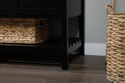 60 inch Single bathroom vanity in black