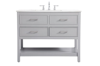 42 inch Single bathroom vanity in gray