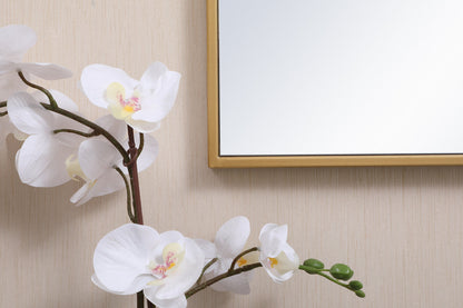 Metal frame rectangle mirror 18x28 inch in brass