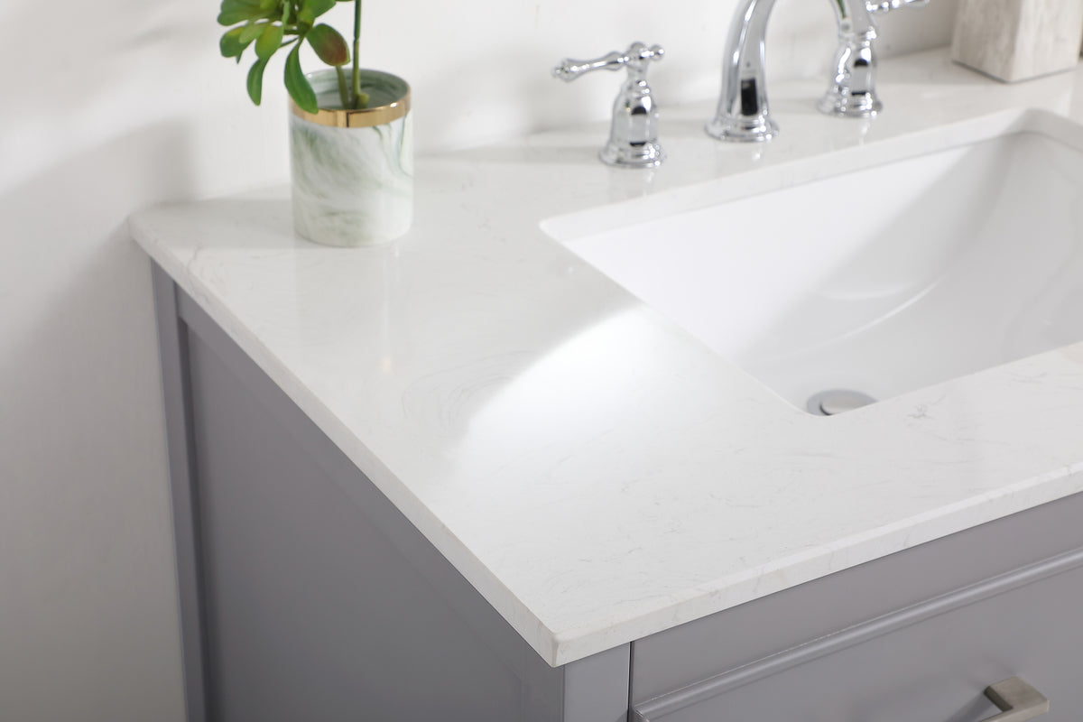 36 inch Single bathroom vanity in gray