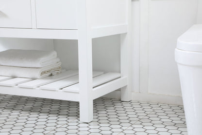 48 inch Single bathroom vanity in white with backsplash