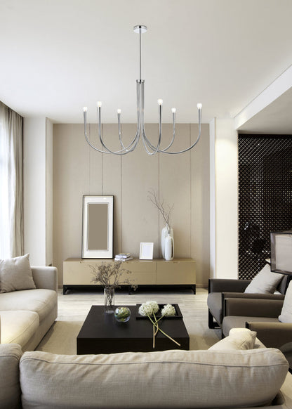 Layne 42 inch chandelier in Chrome